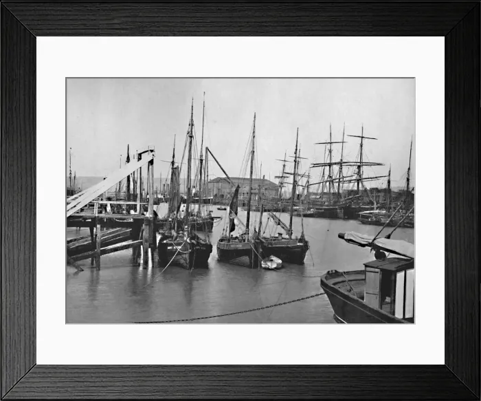 Framed Print : Newhaven - In the Harbour, 1895 Framed Print : Newhaven - In the Harbour, 1895
