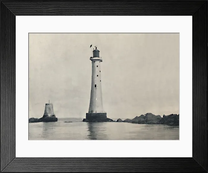 Framed Print : The Eddystone Lightstone - Showing the Rocks, 1895 Framed Print : The Eddystone Lightstone - Showing the Rocks, 1895