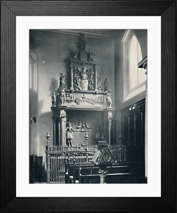 Framed Print : Charterhouse. Thomas Suttons Monument in the Chapel, 1925 Framed Print : Charterhouse. Thomas Suttons Monument in the Chapel, 1925
