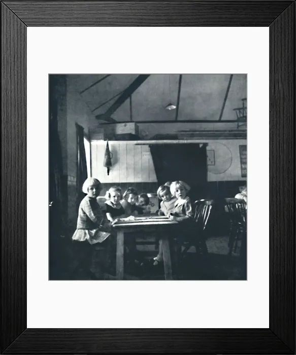 Framed Print : Lessons for London children in the village hall, 1941. Artist: Cecil Beaton Framed Print : Lessons for London children in the village hall, 1941. Artist: Cecil Beaton