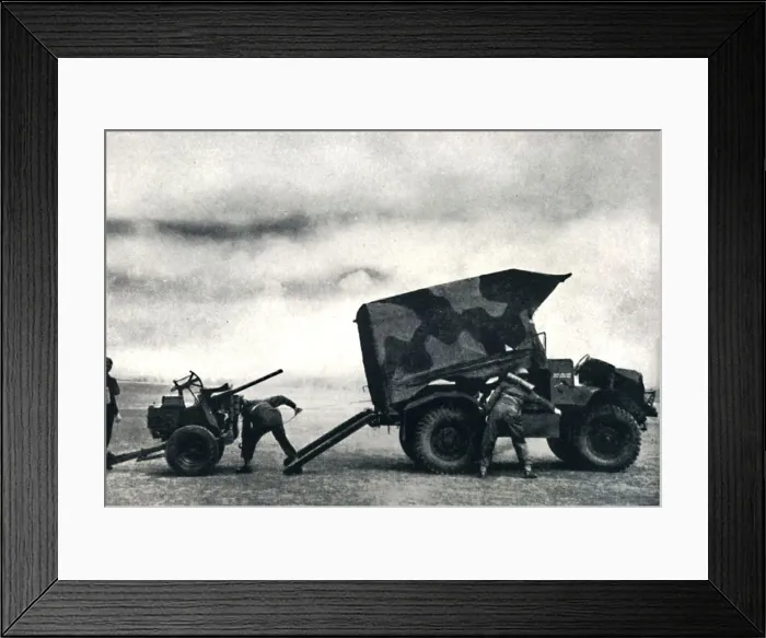 Framed Print : Performance: unlimbering at top speed, 1941. Artist: Cecil Beaton Framed Print : Performance: unlimbering at top speed, 1941. Artist: Cecil Beaton