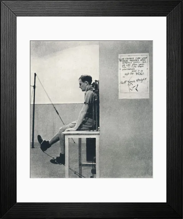 Framed Print : Convalescent Hospital - Pulling his weight, 1941. Artist: Cecil Beaton Framed Print : Convalescent Hospital - Pulling his weight, 1941. Artist: Cecil Beaton
