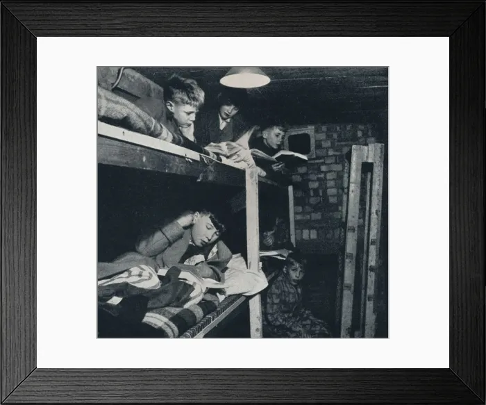 Framed Print : Schoolboys dormitory, 1941. Artist: Cecil Beaton Framed Print : Schoolboys dormitory, 1941. Artist: Cecil Beaton