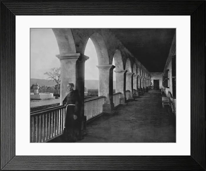 Framed Print : Santa Barbara Mission, 19th century Framed Print : Santa Barbara Mission, 19th century