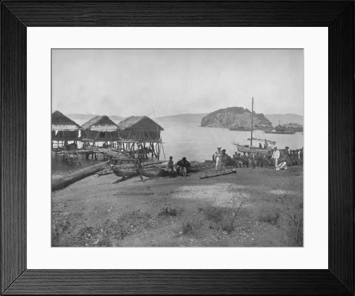 Framed Print : Port Moresby, 19th century Framed Print : Port Moresby, 19th century