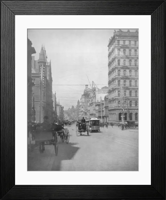 Framed Print : Collins Street, Melbourne, 19th century Framed Print : Collins Street, Melbourne, 19th century