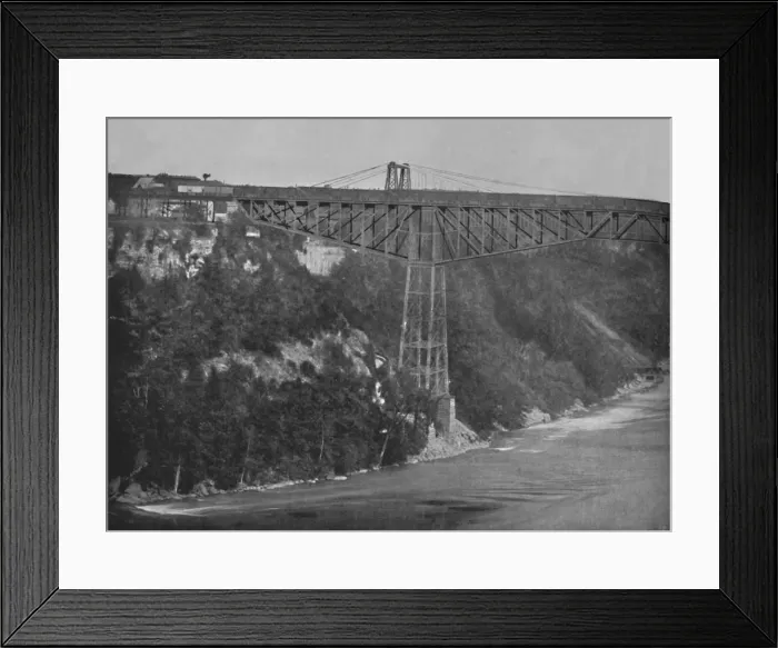 Framed Print : The Niagara Cantaliver Bridge, 19th century Framed Print : The Niagara Cantaliver Bridge, 19th century