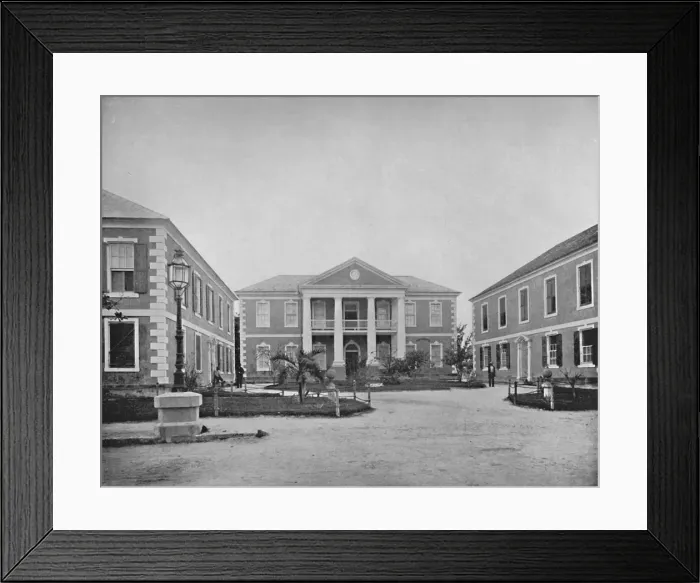 Framed Print : The Government Buildings at Nassau, 19th century Framed Print : The Government Buildings at Nassau, 19th century