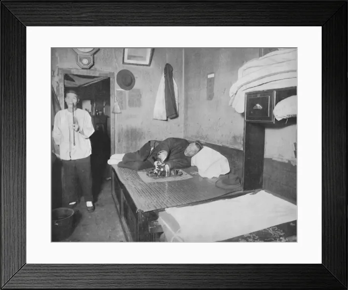 Framed Print : An Opium Den in San Francisco, 19th century Framed Print : An Opium Den in San Francisco, 19th century