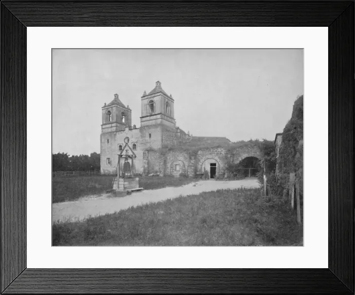 Framed Print : The Old Mission in San Antonio, 19th century Framed Print : The Old Mission in San Antonio, 19th century