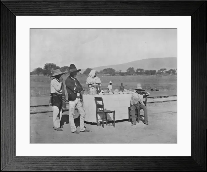 Framed Print : A Coffee-Stand on the Mexican Central Railroad, 19th century Framed Print : A Coffee-Stand on the Mexican Central Railroad, 19th century