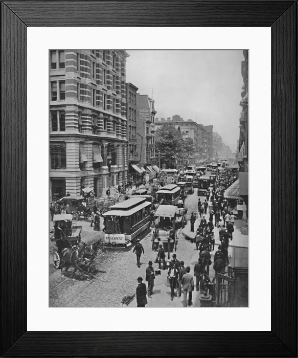 Framed Print : Broadway, New York, 19th century Framed Print : Broadway, New York, 19th century