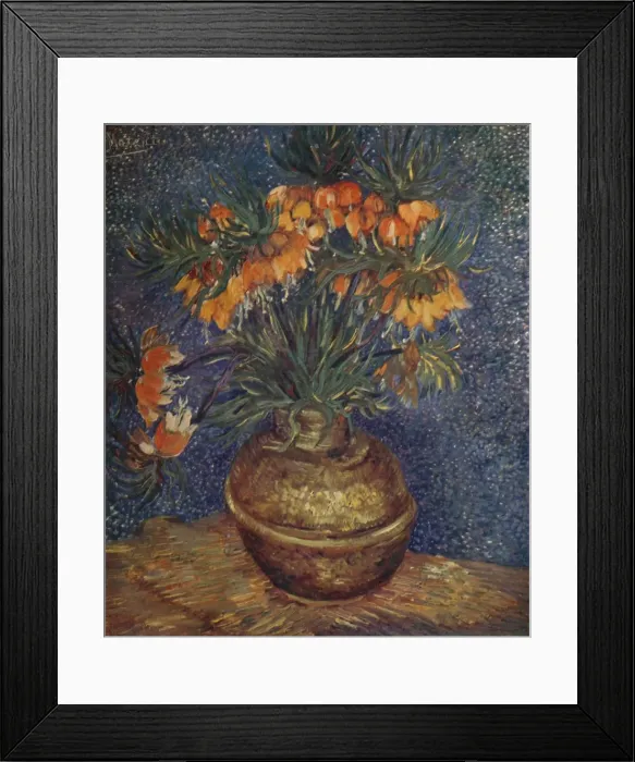 Framed Print : Flowers in a Brass Vase, 1887, (1923). Artist: Vincent van Gogh Framed Print : Flowers in a Brass Vase, 1887, (1923). Artist: Vincent van Gogh