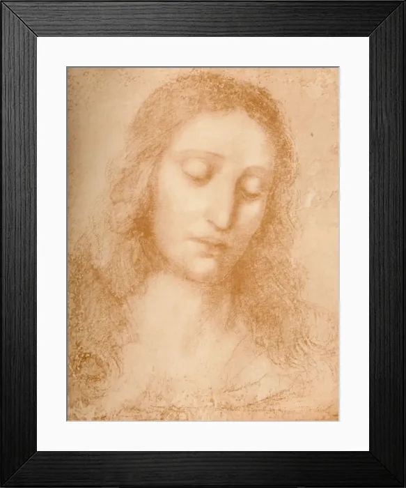 Framed Print : Head of the Redeemer, c15th century, (1932). Artist: Leonardo da Vinci Framed Print : Head of the Redeemer, c15th century, (1932). Artist: Leonardo da Vinci
