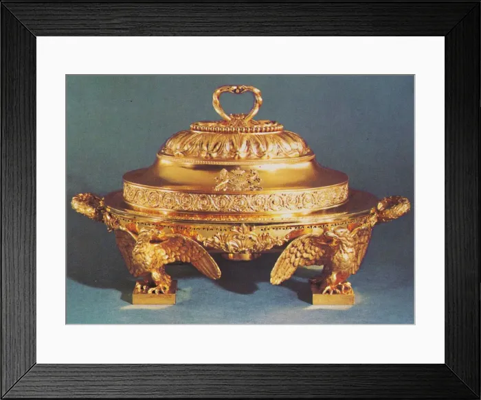 Framed Print : Dish warmer and cover, c. 1820, 1953 Framed Print : Dish warmer and cover, c. 1820, 1953