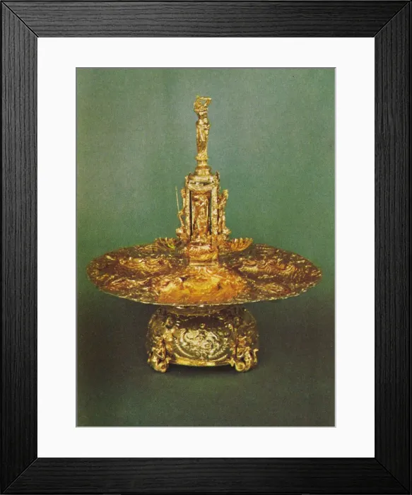 Framed Print : Table Fountain, 1953. Artist: Peter Oehr I Framed Print : Table Fountain, 1953. Artist: Peter Oehr I