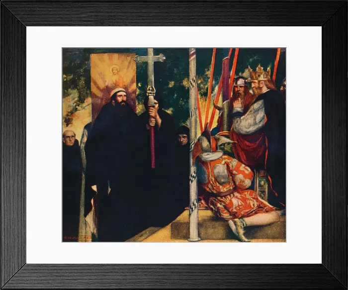 Framed Print : The Reception of Saint Augustine by Ethelbert, 1912 Framed Print : The Reception of Saint Augustine by Ethelbert, 1912