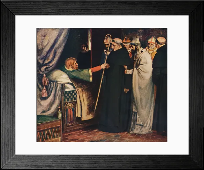 Framed Print : Saint Anselm refusing the Archbishopric, 1912 Framed Print : Saint Anselm refusing the Archbishopric, 1912