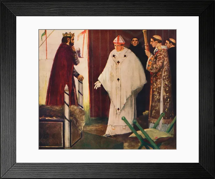 Framed Print : Langstons interview with King John, 1912 Framed Print : Langstons interview with King John, 1912