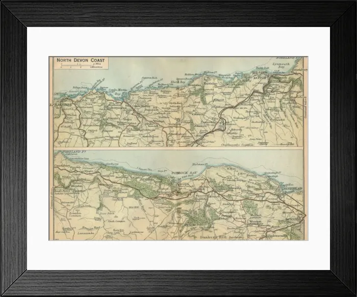 Framed Print : North Devon Coast, c20th Century. Artist: John Bartholomew Framed Print : North Devon Coast, c20th Century. Artist: John Bartholomew