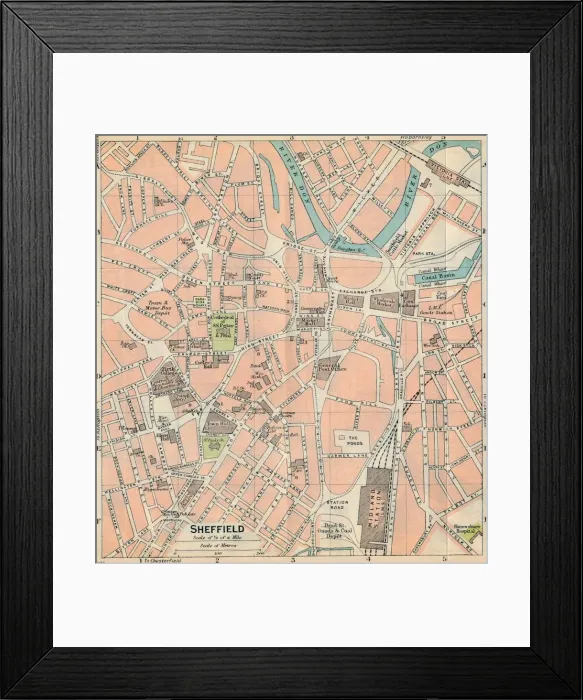 Framed Print : Sheffield, c20th Century. Artist: John Bartholomew Framed Print : Sheffield, c20th Century. Artist: John Bartholomew