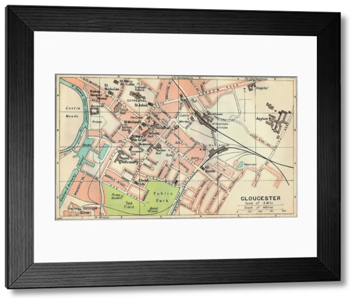 Framed Print : Gloucester, c20th Century. Artist: John Bartholomew Framed Print : Gloucester, c20th Century. Artist: John Bartholomew