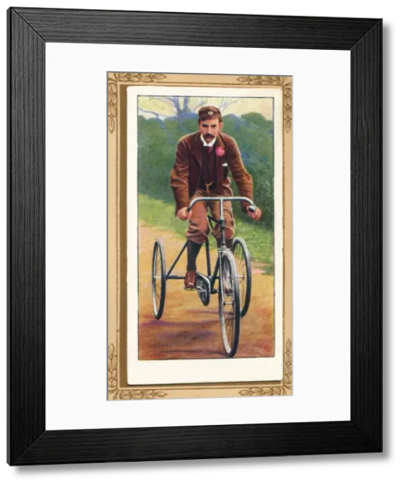 Framed Print : A Notable Tricyclist - F. T. Bidlake, 1939 Framed Print : A Notable Tricyclist - F. T. Bidlake, 1939