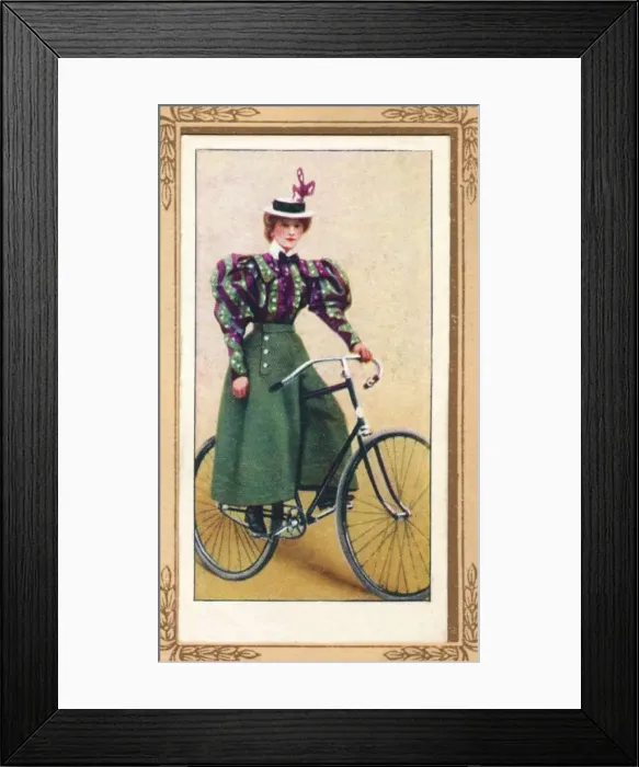Framed Print : Lady Cyclist Wearing Divided Skirt, 1939 Framed Print : Lady Cyclist Wearing Divided Skirt, 1939