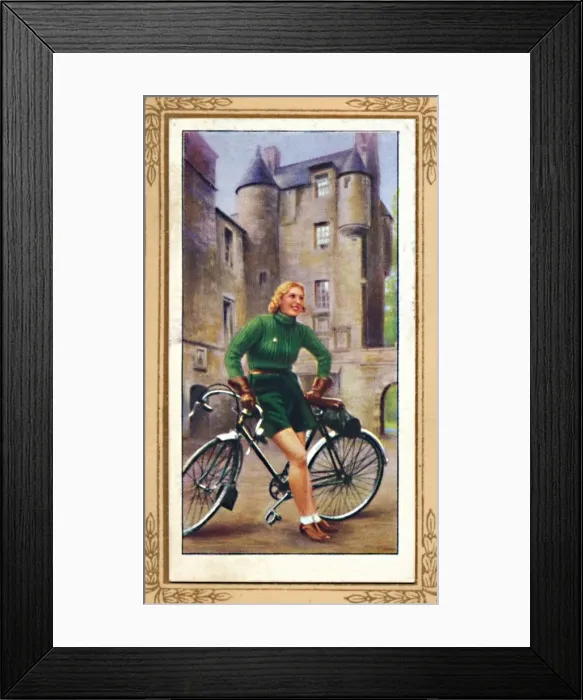 Framed Print : Lady Cyclist, 1939, 1939 Framed Print : Lady Cyclist, 1939, 1939