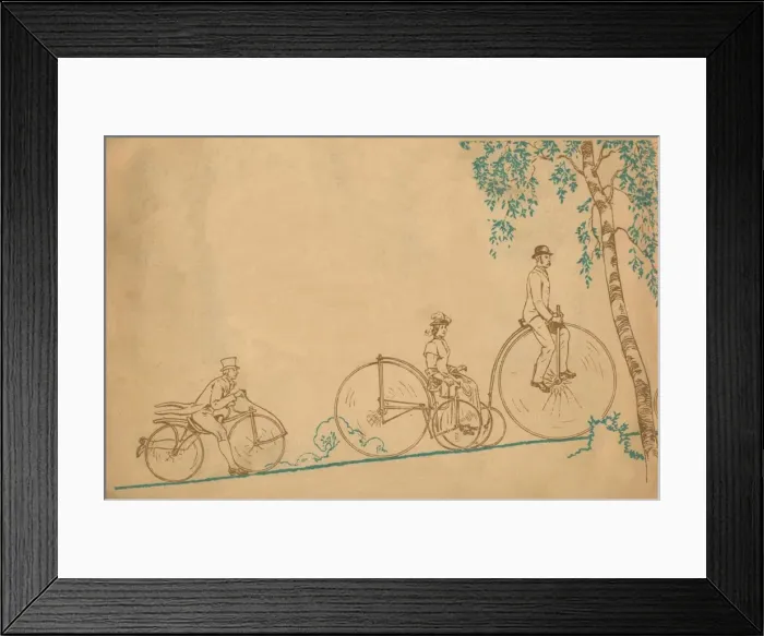 Framed Print : Cycling 1839-1939 back cover, 1939 Framed Print : Cycling 1839-1939 back cover, 1939
