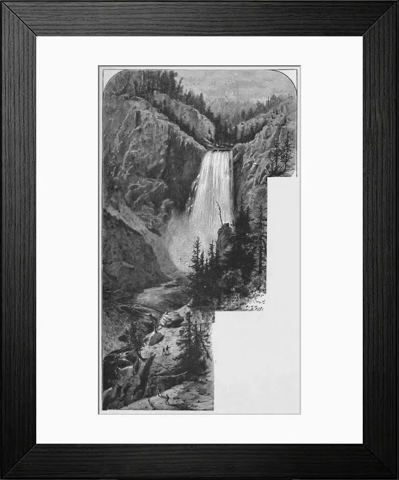 Framed Print : The Lower Falls, 1883 Framed Print : The Lower Falls, 1883