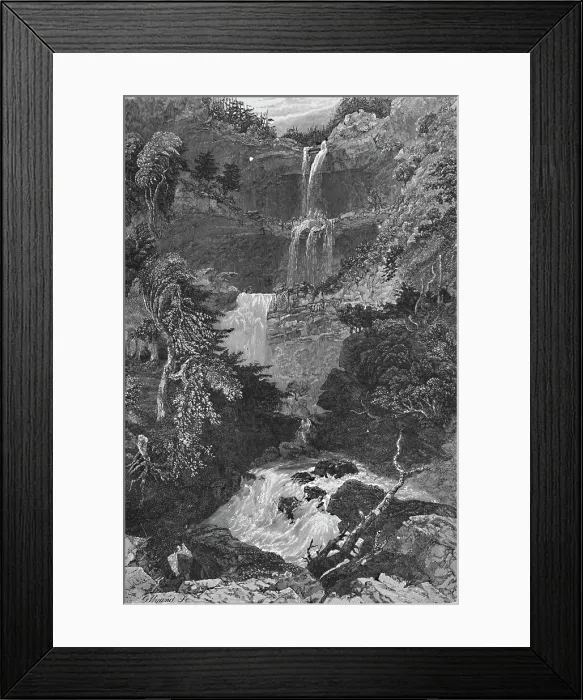 Framed Print : Panorama of Trenton Falls, 1883. Artist: G. Wyand Framed Print : Panorama of Trenton Falls, 1883. Artist: G. Wyand