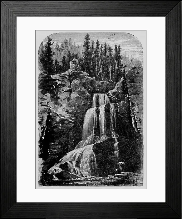 Framed Print : Crystal Falls, 1883 Framed Print : Crystal Falls, 1883