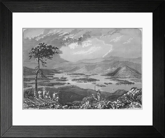 Framed Print : Squam Lake, New Hampshire, 1883. Artist: Littell Framed Print : Squam Lake, New Hampshire, 1883. Artist: Littell