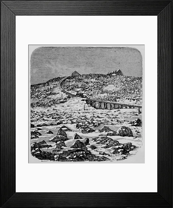 Framed Print : The Depot and Summit House, Mount Washington, 1883 Framed Print : The Depot and Summit House, Mount Washington, 1883