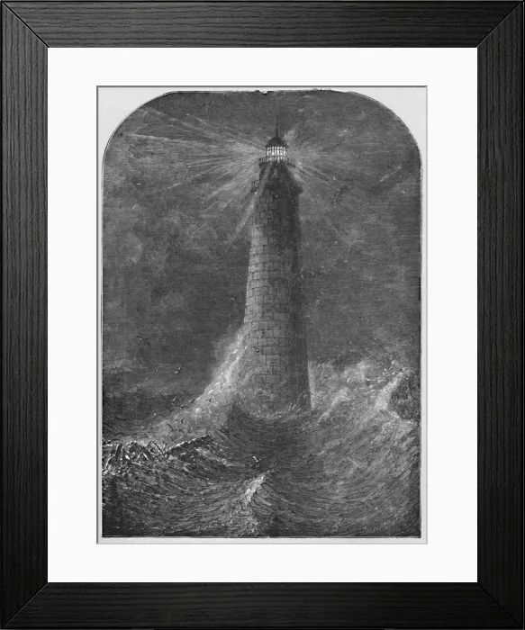 Framed Print : Minots Ledge Light-House, Massachusetts, 1877, (1883). Artist: W. H. Morse Framed Print : Minots Ledge Light-House, Massachusetts, 1877, (1883). Artist: W. H. Morse