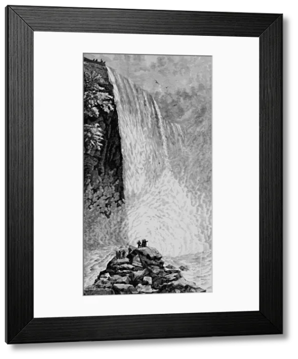 Framed Print : On the Rocks below the American Falls, 1883. Artist: G. Wyand Framed Print : On the Rocks below the American Falls, 1883. Artist: G. Wyand
