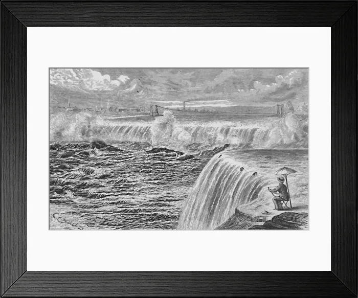 Framed Print : The Falls of St. Anthony, 1883. Artist: Tietze Framed Print : The Falls of St. Anthony, 1883. Artist: Tietze