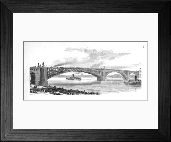 Framed Print : The Bridge across the Mississippi at St. Louis, 1883 Framed Print : The Bridge across the Mississippi at St. Louis, 1883