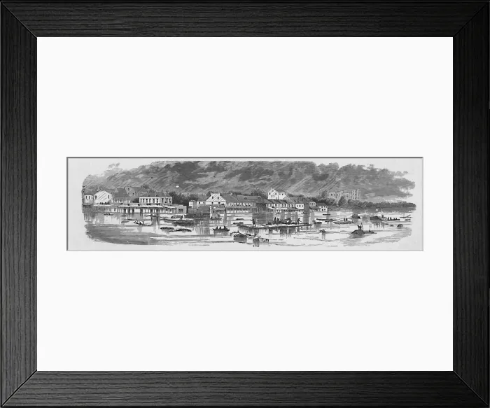 Framed Print : Scene at Baton Rouge during the Floods of 1874, 1883 Framed Print : Scene at Baton Rouge during the Floods of 1874, 1883