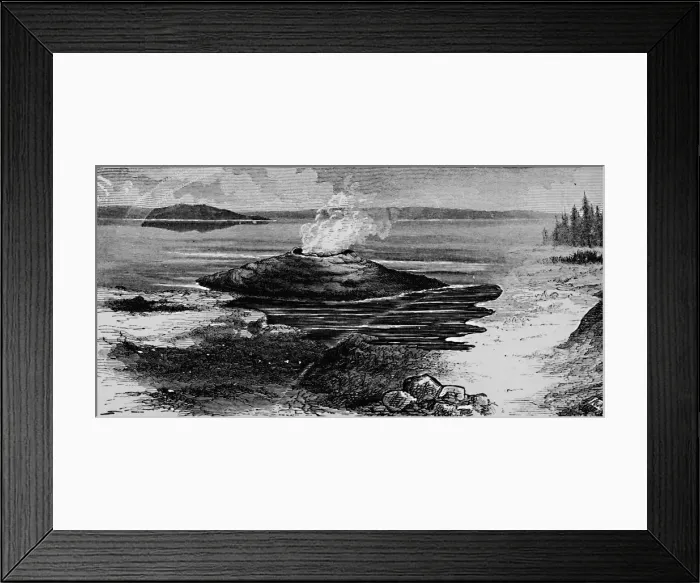 Framed Print : Hot Spring Cone, 1872, (1883) Framed Print : Hot Spring Cone, 1872, (1883)