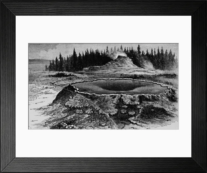 Framed Print : Castle Geyser and Fire Basin, 1873, (1883) Framed Print : Castle Geyser and Fire Basin, 1873, (1883)