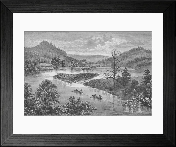 Framed Print : The Little Juniata - Tyrone in the Distance, 1883 Framed Print : The Little Juniata - Tyrone in the Distance, 1883