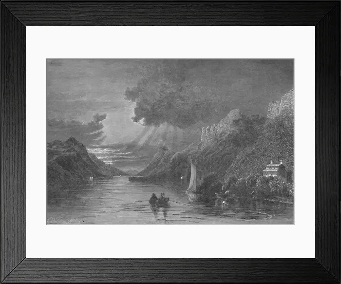 Framed Print : Sabbath-Day Point, Lake George, 1883 Framed Print : Sabbath-Day Point, Lake George, 1883