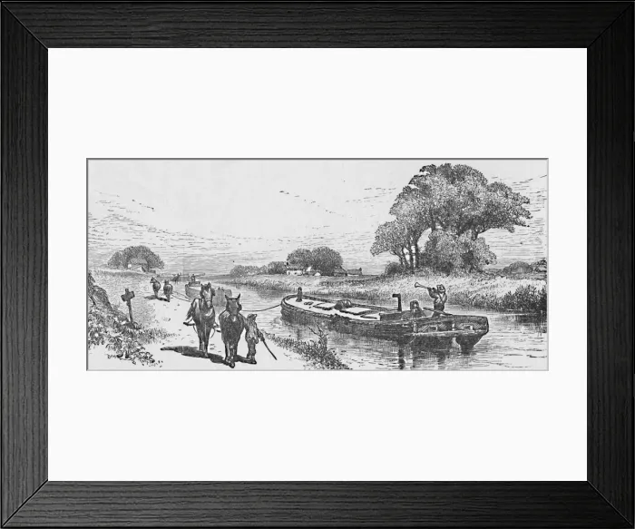 Framed Print : Grain-Boat on the Erie Canal, 1883 Framed Print : Grain-Boat on the Erie Canal, 1883