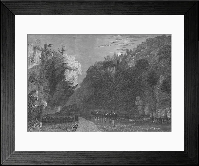 Framed Print : Bluff on the Erie Canal, Near Little Falls, 1883. Artist: G. Wyand Framed Print : Bluff on the Erie Canal, Near Little Falls, 1883. Artist: G. Wyand