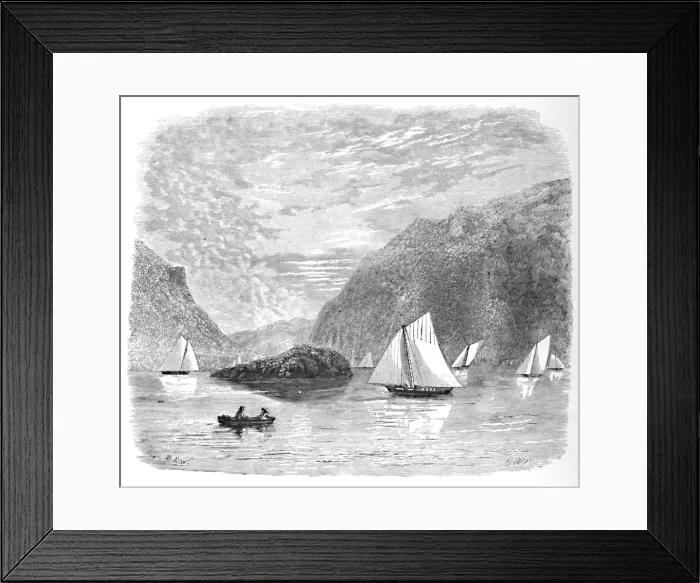 Framed Print : Entrance to the Highlands near Newburgh, 1883. Artist: G. Wyand Framed Print : Entrance to the Highlands near Newburgh, 1883. Artist: G. Wyand
