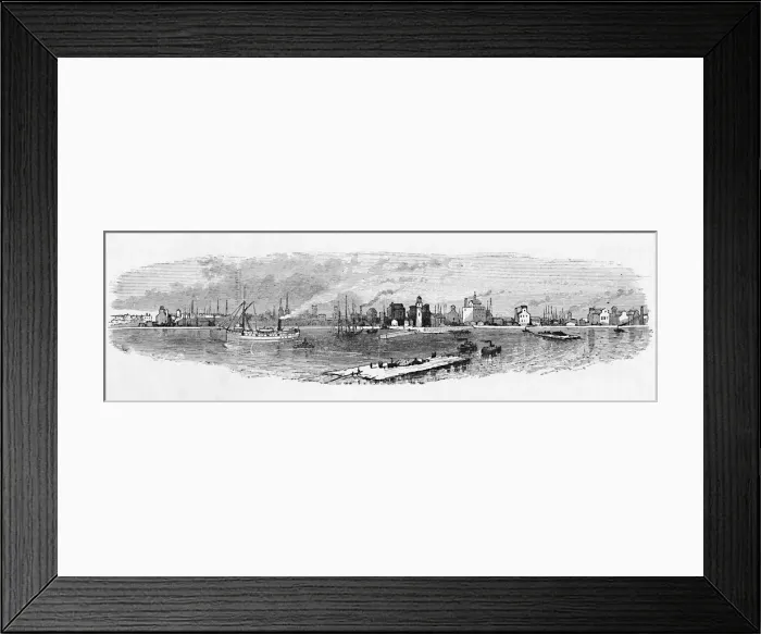 Framed Print : Buffalo Harbor, from the Breakwater, 1883 Framed Print : Buffalo Harbor, from the Breakwater, 1883
