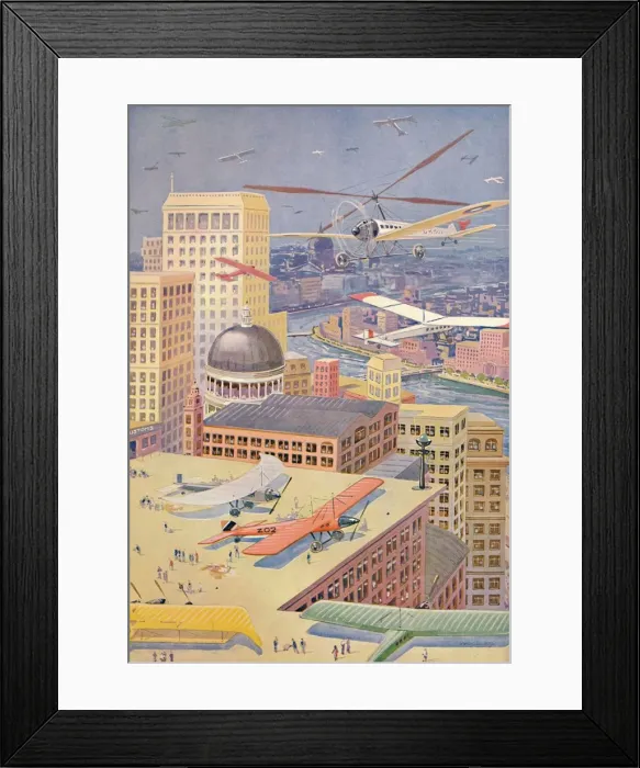 Framed Print : A City of the Future, 1927 Framed Print : A City of the Future, 1927