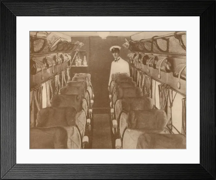 Framed Print : The Saloon of a London-Paris Aeroplane, 1927 Framed Print : The Saloon of a London-Paris Aeroplane, 1927